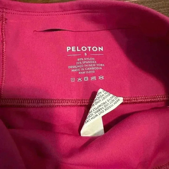 Peloton Move Mission Tulip Hem Leggings Pink EUC - Picture 3 of 4